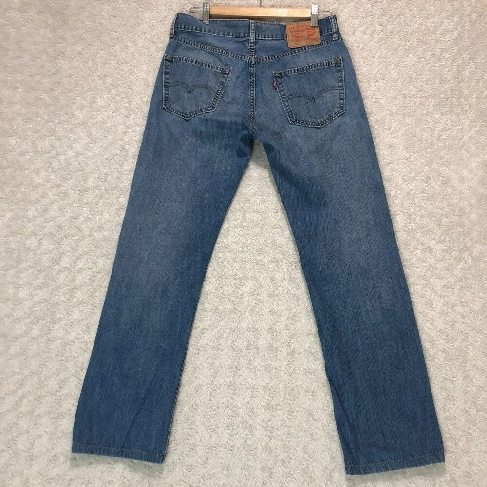 Levi's 505‎ Regular Fit Straight Leg Jean W\Stretch Men's Size 30W 32L